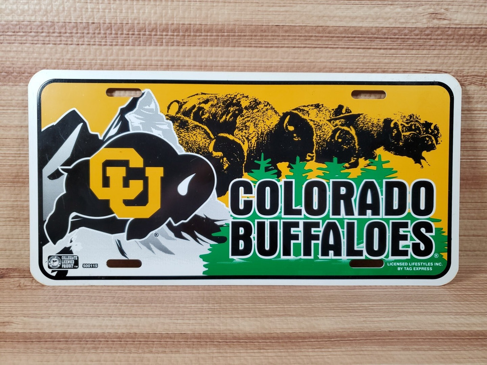 University of Colorado Colorado Buffaloes 12"x6" License Plate Sign Tag